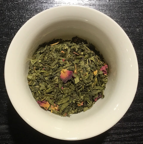 Kyoto cherry rose organic green tea- thé vert Kyoto Cerise Rose bio